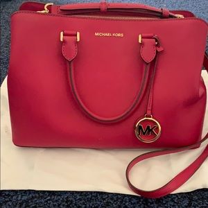 Michael Kors Saffiano Leather LG Savannah Satchel
